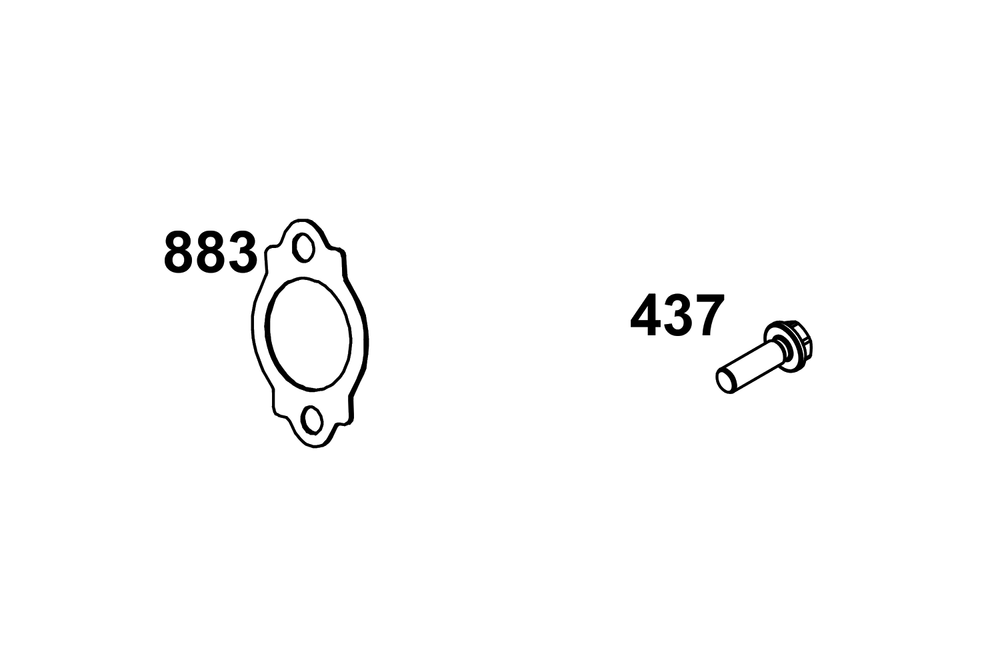 Exhaust Group Diagram and Parts List for 611477-1247-J1  Briggs and Stratton Engine